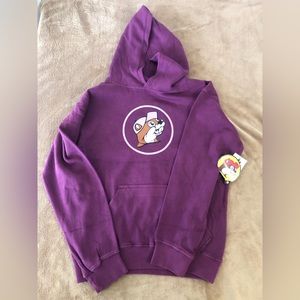 BUCEES BUC-BUC- EES PLUM HOODIE SIZE YM NEW WITH TAGS